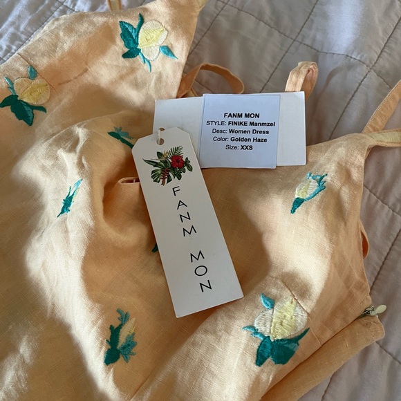 Fanm Mon Finike Dress (Manmzel Collection) in Golden Haze XXS NWT - Picture 3 of 5